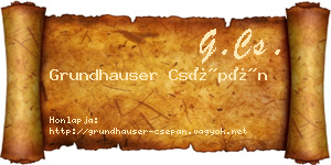Grundhauser Csépán névjegykártya